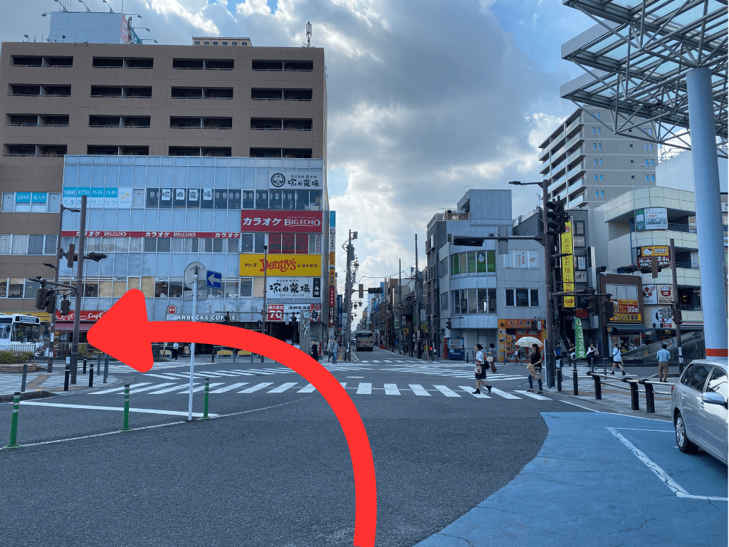 東武東上線朝霞駅からロイテ朝霞鍼灸整骨院（幸町）へのアクセス2